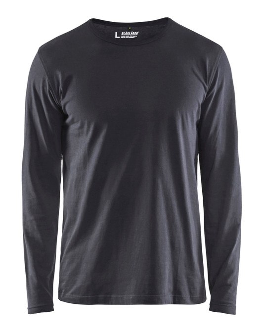 BLAKLADER T-Shirt  3500 with  for BLAKLADER T-Shirt  | 3500 Mid Grey Long Sleeve Work T-Shirt in Cotton that have Long Sleeve  available in Australia and New Zealand