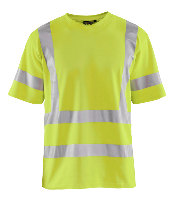 BLAKLADER T-Shirt  3380  with  for BLAKLADER T-Shirt  | 3380  High Vis Yellow UV Protection Short Sleeve T-Shirt with Reflective Tape Durable Poly/Cotton Blend that have UV Protection  available in Australia and New Zealand