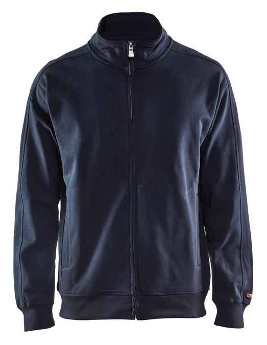 BLAKLADER Durable Poly/Cotton Blend Dark Navy Blue  Pullover  for Carpenters that have Full Zip  available in Australia and New Zealand