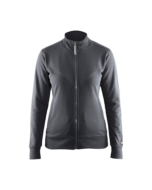 BLAKLADER Pullover | 3372 Womens Dark Grey Pullover with Full Zip in Cotton