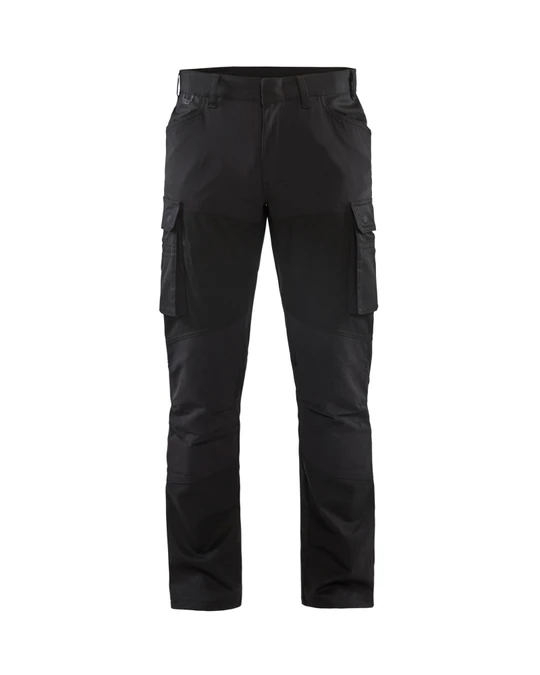 Buy online in Australia and New Zealand BLAKLADER 2-Way Stretch Black Trousers for Cabinet Makers that are looking for comfortable work trousers.