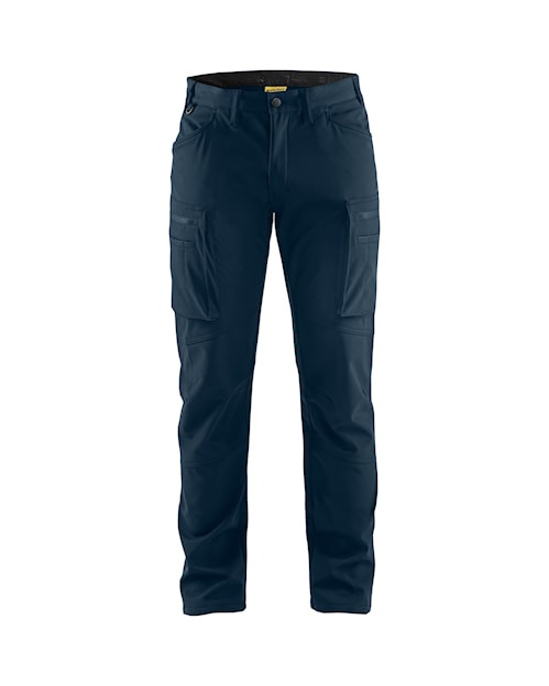 Buy online in Australia and New Zealand BLAKLADER Softshell Dark Navy Blue Trousers for working in refrigerated spaces and are popular with drivers who are always getting in and out of their vehicles