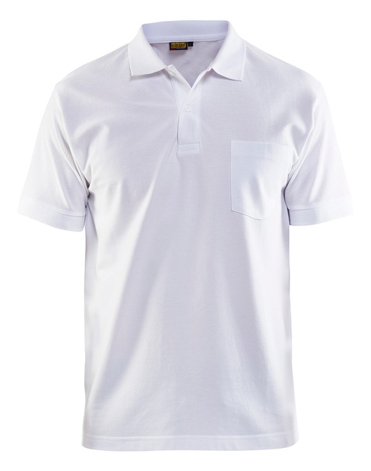 BLAKLADER 3305 Mens White Polo Shirt with Cotton available in Australia and New Zealand