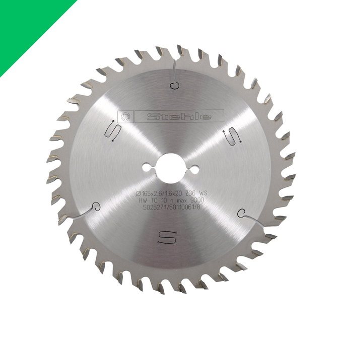 The STEHLE circular saw blade model HKS BOARD is a must-have for any professional, designed for Board in 165mm diameter with a 20mm Bore.