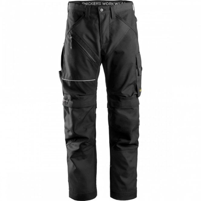 SNICKERS 6303 Black RuffWork Canvas Trousers have a Modern fit  and are suitable for tough conditions in Australia, Melbourne, Sydney