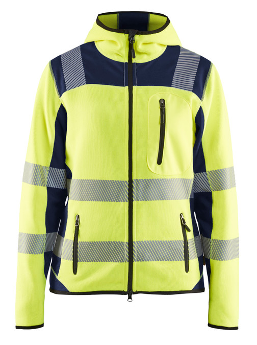 Stay cozy with the High Vis Yellow Blaklader Workwear hoodie, designed for both work and leisure with Full Zip.