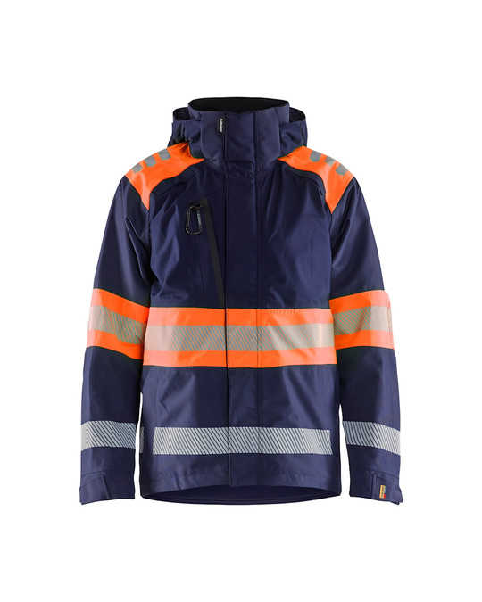 Upgrade your workwear with the Navy Blue Blaklader Workwear jacket, ideal for all seasons with Windproof and Waterproof.