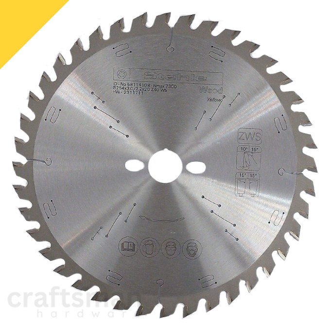 Experience the difference with the STEHLE circular saw blade model ZWS, designed for precision cutting in Solid Timber in 254mm diameter with a 20mm Bore.