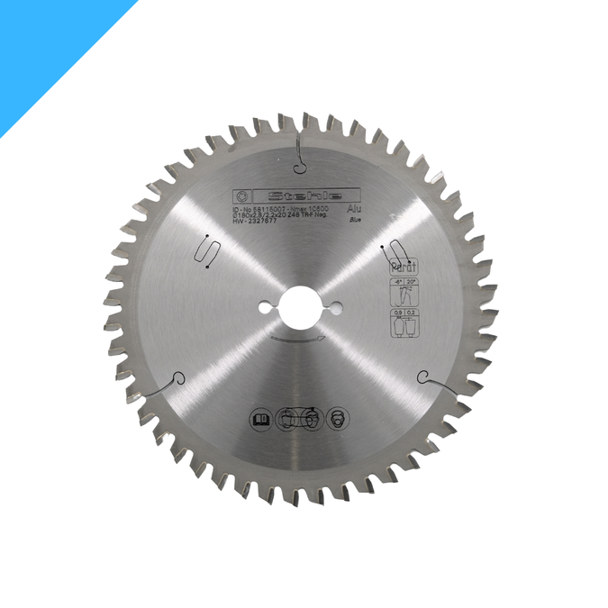 The STEHLE circular saw blade model PARAT NEGATIVE is perfect for both professionals and DIY enthusiasts, designed for Aluminium in 180mm diameter with a 30mm Bore.