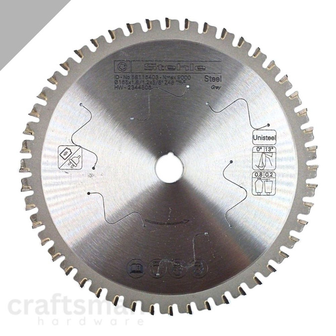 The STEHLE circular saw blade model HKS UNISTEEL is perfect for both professionals and DIY enthusiasts, designed for Metals in 165mm diameter with a 15.88mm Bore.