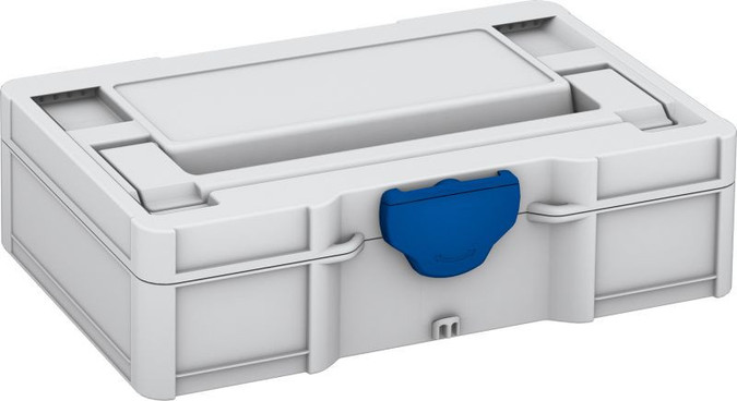 The TANOS S76 Light Grey Systainer³ with a clear transparent lid is a compact yet efficient storage solution designed for organizing small parts.