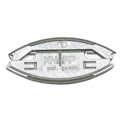 The KNAPP K049 SILVER Biscuit Connections are innovative slide-in connectors designed for furniture making, crafted from durable aluminum die-cast.