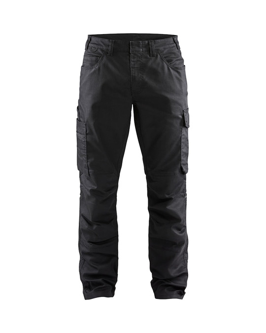 BLAKLADER Trousers | 1439 Black Service Trousers Scratch Free in Denim with Stretch