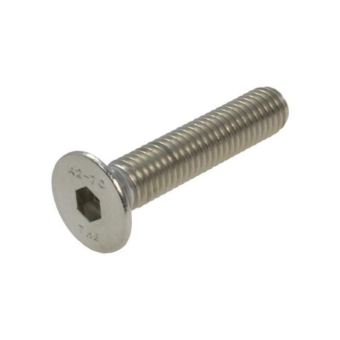 HSI Bolts | M5 Countersunk Head Bolts with Hex Drive in A2 304 Stainless Steel