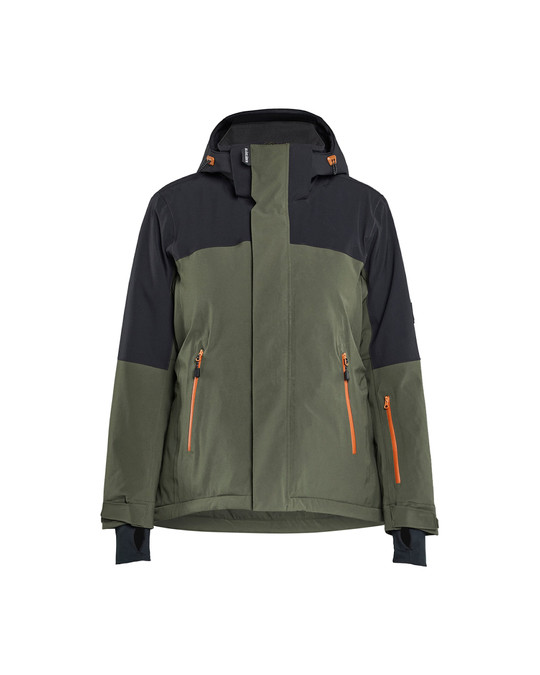Camp under the stars with the BLAKLADER Womens Winter Jacket 4707 in Forest Green/Black, offering Windproof, made from Waterproof Polyester to withstand the elements.
