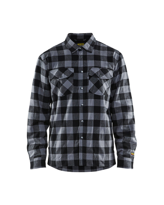 Carpenters’ top choice for durability: the BLAKLADER Shirts in Grey / Black include reinforced Long Sleeves, breathable Flannel and long-lasting Cotton to stand up to every jobsite.
