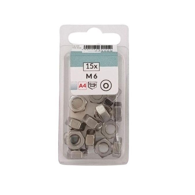 Our Hexagon Nuts M6 are manufactured to DIN 934 standards, ensuring consistent quality and reliable performance. Made from A4 stainless steel (Grade 316), they offer superior corrosion resistance.