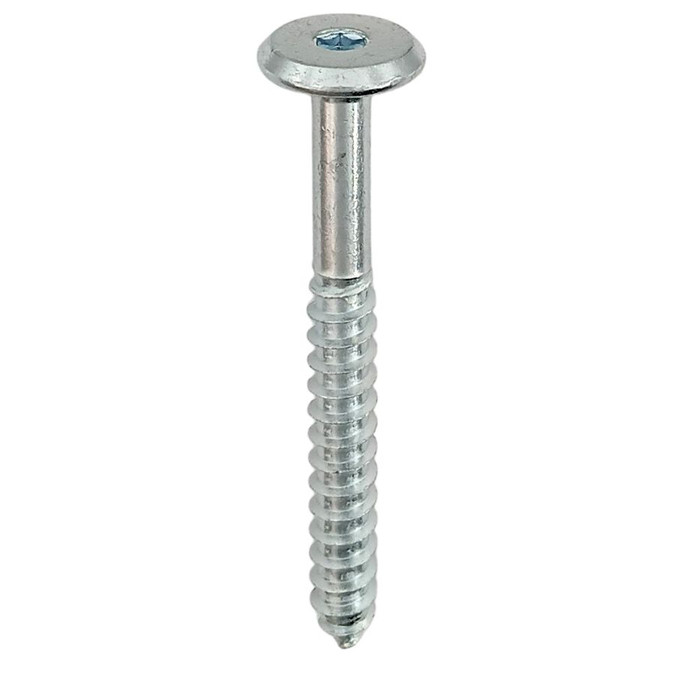 HFK  Screws Silver Zinc Diameter 6.3mm, Length 50mm (Pack of 100)