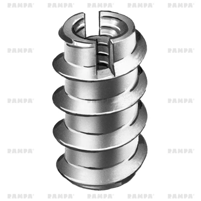 The RAMPA Type C M6 Nut Inserts are engineered for applications requiring a thin-walled design with a larger internal thread size.