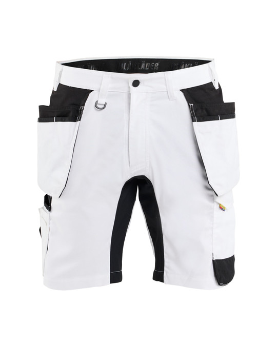 BLAKLADER Shorts | 1722 Painters White Shorts with Holster Pockets in 2-Way Stretch