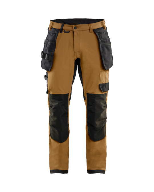 BLAKLADER Trousers | 1720 Nougat Craftsman Trousers with Kneepad Pockets and Holster Pockets 4-Way Stretch