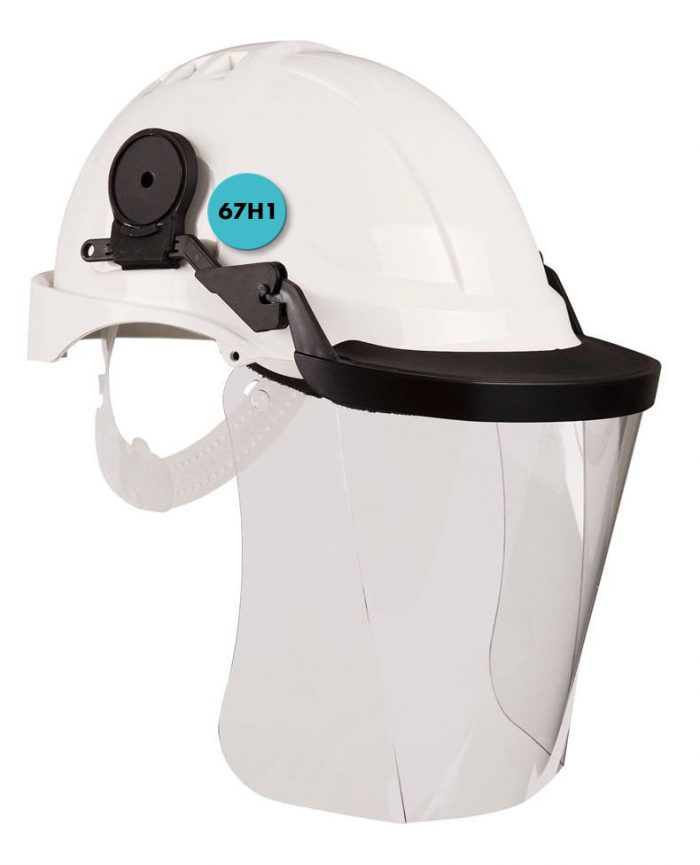 ZEKLER Face Protection | 67H1 Face Protection Polycarbonate Face Visor in Helmet Version