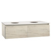 Valencia Elite Wall Hung Vanity 1200mm Twin Drawer Stone Top Double Bowl