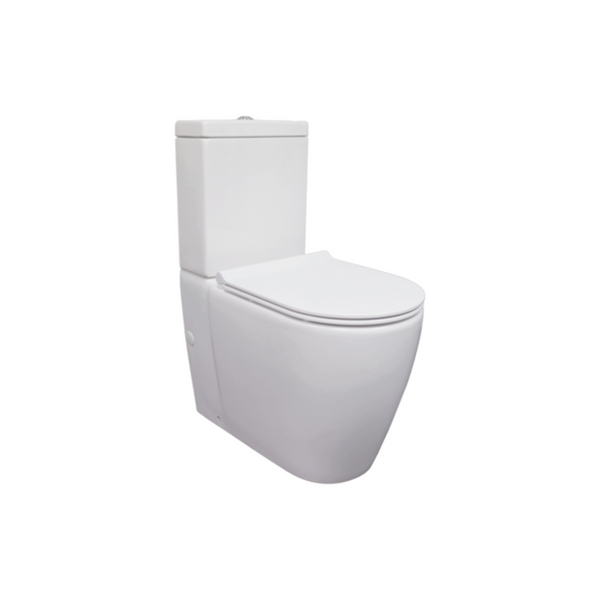 Evora II Raised Height Back To Wall Rimless Toilet Suite
