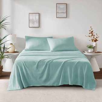 True North by Sleep Philosophy Soloft Plush Aqua Micro Plush Sheet Set