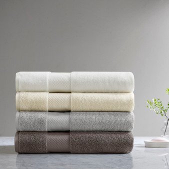 Madison Park Signature  Charcoal 100% Cotton Bath Sheet 2 pcs Set