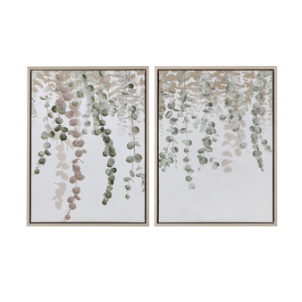 INK+IVY Botanical Waterfall Green Eucalyptus 2-piece Framed Canvas Wall Decor Set