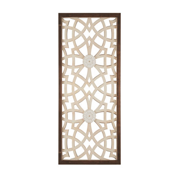 Madison Park Damask Wood Panel Wood Two-tone Geometric Wall Decor
