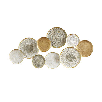 Madison Park Legion Multi Multi-colored Geometric Metal Discs Wall Decor