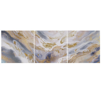 Madison Park Shimmering Symphony Multi Glitter and Gold Foil Abstract Triptych 3-piece Canvas Wall Art Set