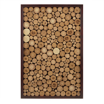 INK+IVY Topi Natural Natural Wood Slice Mosaic Wall Decor