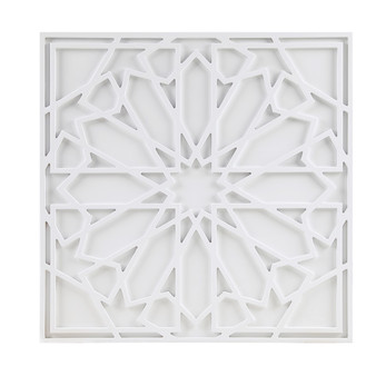 Madison Park Boho Notion White White Medallion Wood Wall Decor