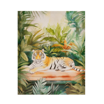 Madison Park Jungle Feline Tiger Green Multi Jungle Tiger Canvas Wall Art