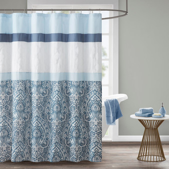 510 Design Shawnee Printed and Embroidered Shower Curtain