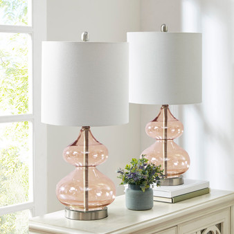 510 Design Ellipse Ellipse Curved Gourd Glass Table Lamp, Set of 2