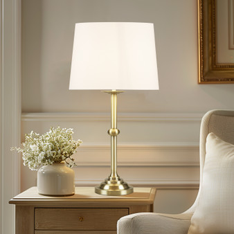 Hampton Hill Aelorian Antique Brass Table Lamp 28"H