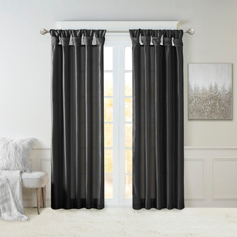 Madison Park Emilia Twist Tab Lined Window Curtain Panel