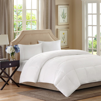 Sleep Philosophy Benton White All Season 2 in 1 Down Alternative Comforter