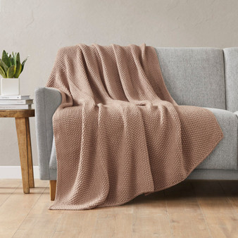 INK+IVY Bree Knit Brown Throw