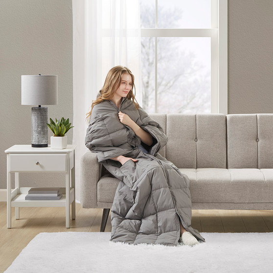 True North by Sleep Philosophy Hadly Grey Wearable Multipurpose Throw