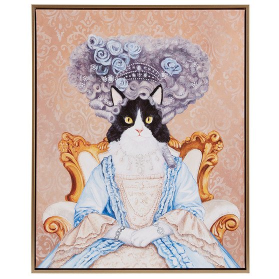 Madison Park Pet Portrait Queen Bridger Bridger Kitty Framed Canvas Wall Art