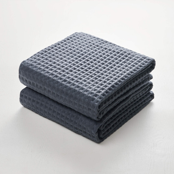 Dolce Mela Set of 2 Waffle Cotton Bath Towels