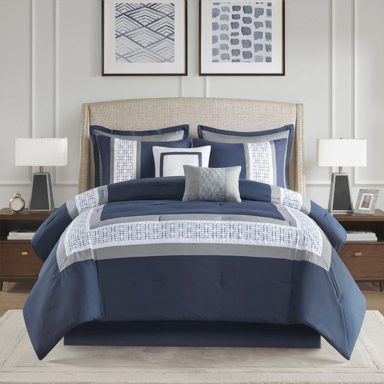 510 Design Powell 8 Piece Embroidered Comforter Set