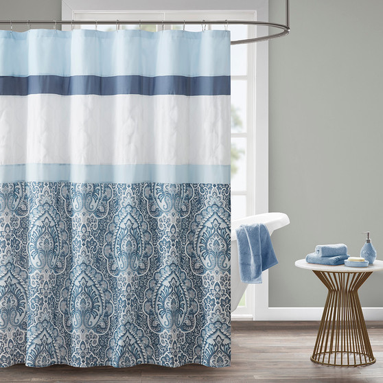 510 Design Shawnee Printed and Embroidered Shower Curtain