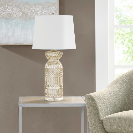 510 Design Luxuria Textured Glass and Acrylic Base Table Lamp