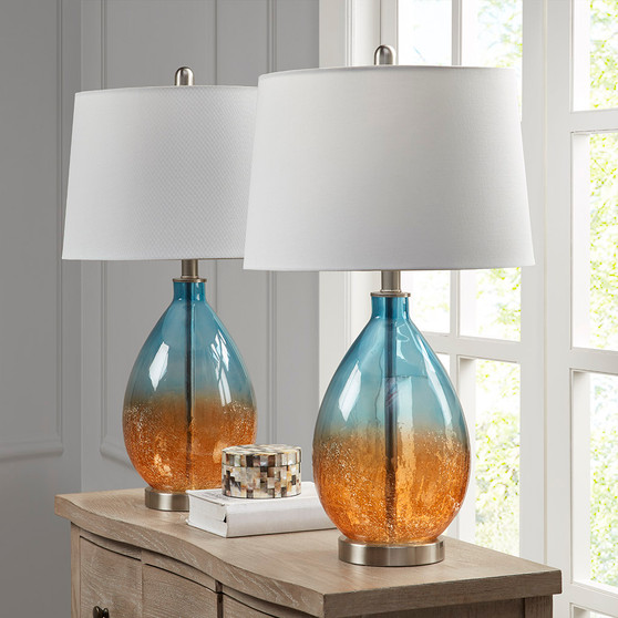 510 Design Cortina Ombre Glass Table Lamp, Set of 2